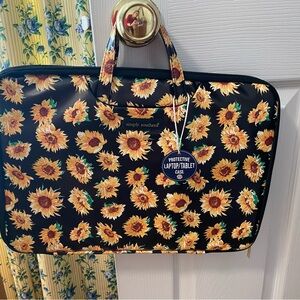 Simply Southern Black and Yellow Sunflower Laptop Case
